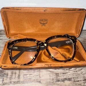 MCM Tortoise Shell Glasses with Case